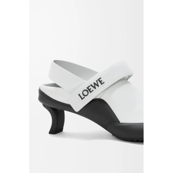 Dive Slingback in Stretch Calfskin, White - Image 5