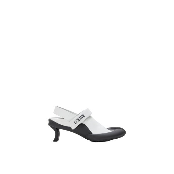 Loewe Dive Slingback in Stretch Calfskin, White | Shoes | Coveti