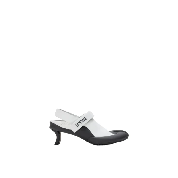Dive Slingback in Stretch Calfskin, White