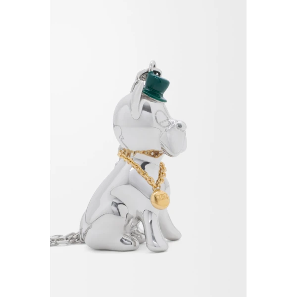 Dog Necklace in Enamel, Silver and Green - Image 3