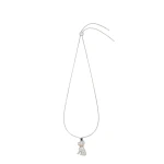 Loewe Dog Necklace in Enamel, Silver and Green | Jewelry | Coveti