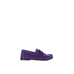 Loewe Double L Loafer in Suede Calfskin, Deep Purple | Shoes | Coveti