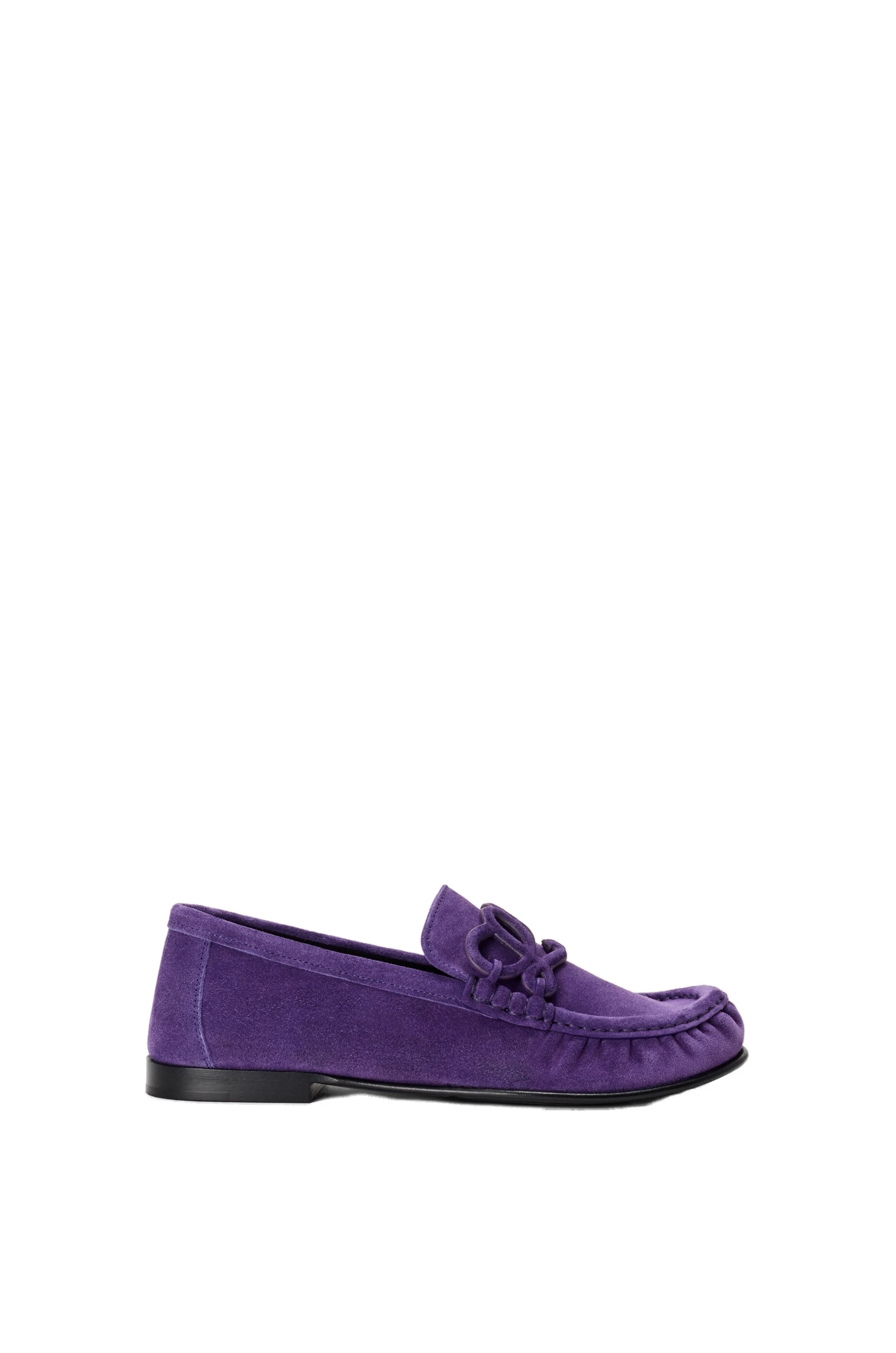 Loewe Double L Loafer in Suede Calfskin, Deep Purple | Shoes | Coveti Loewe Double L Loafer in Suede Calfskin, Deep Purple | Shoes | Coveti