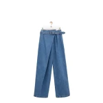 Loewe Draped Jeans in Denim, Blue | Pants | Coveti