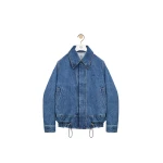 Loewe Drawstring Jacket in Denim, Blue | Jackets | Coveti