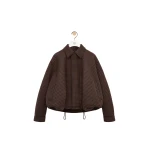 Loewe Drawstring Jacket in Wool, Brown and Black | Jackets | Coveti