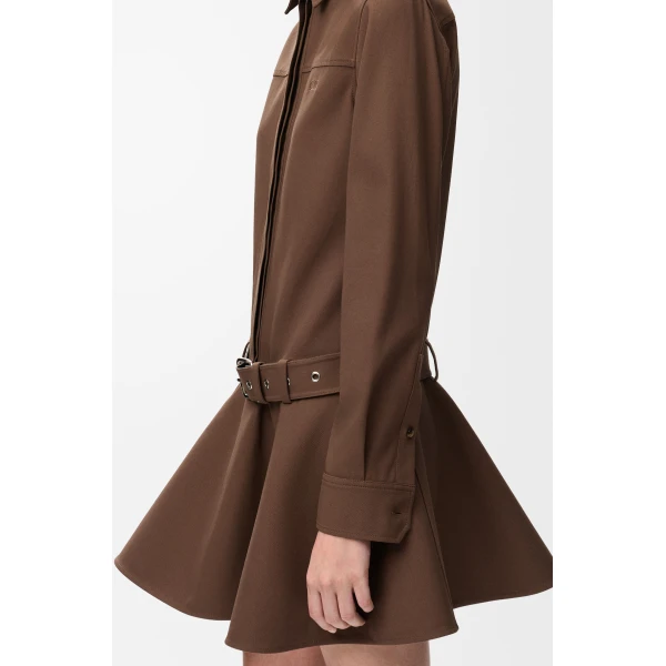 Dress in Cotton, Brown - Image 4