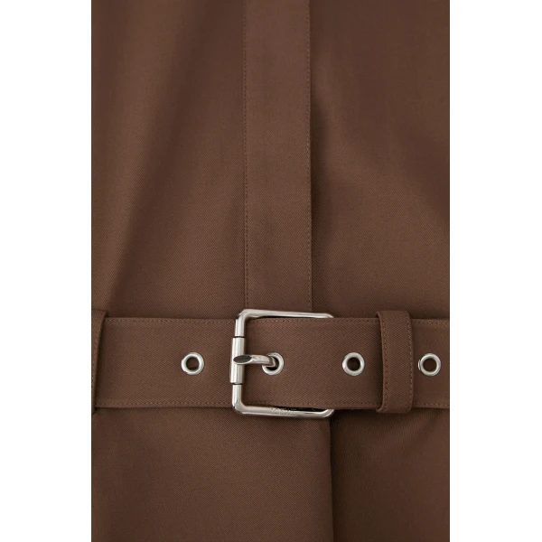 Dress in Cotton, Brown - Image 5