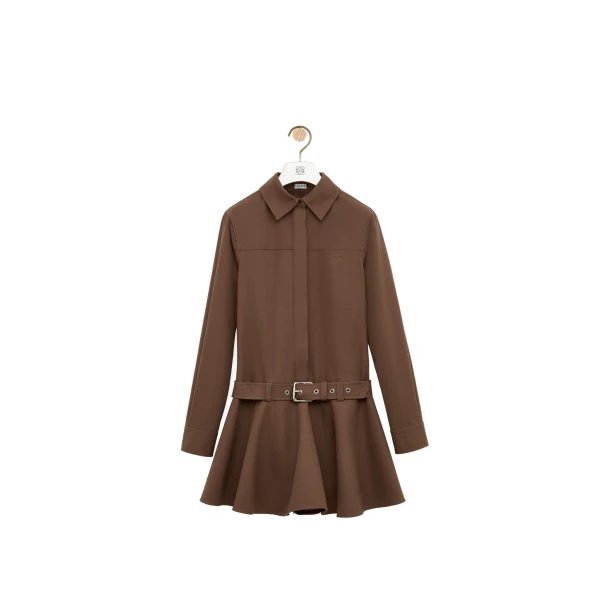 Dress in Cotton, Brown