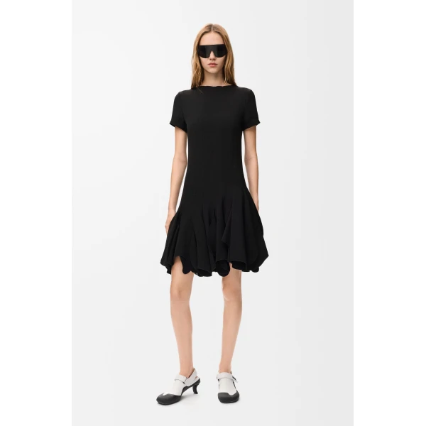 Dress in Viscose Blend, Black - Image 2