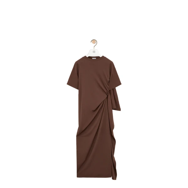 Dress in Viscose Blend, Dark Brown