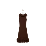 Loewe Dress in Wool Blend, Brown | Dresses | Coveti