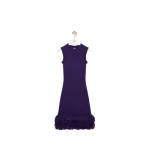 Loewe Dress in Wool Blend, Purple | Dresses | Coveti