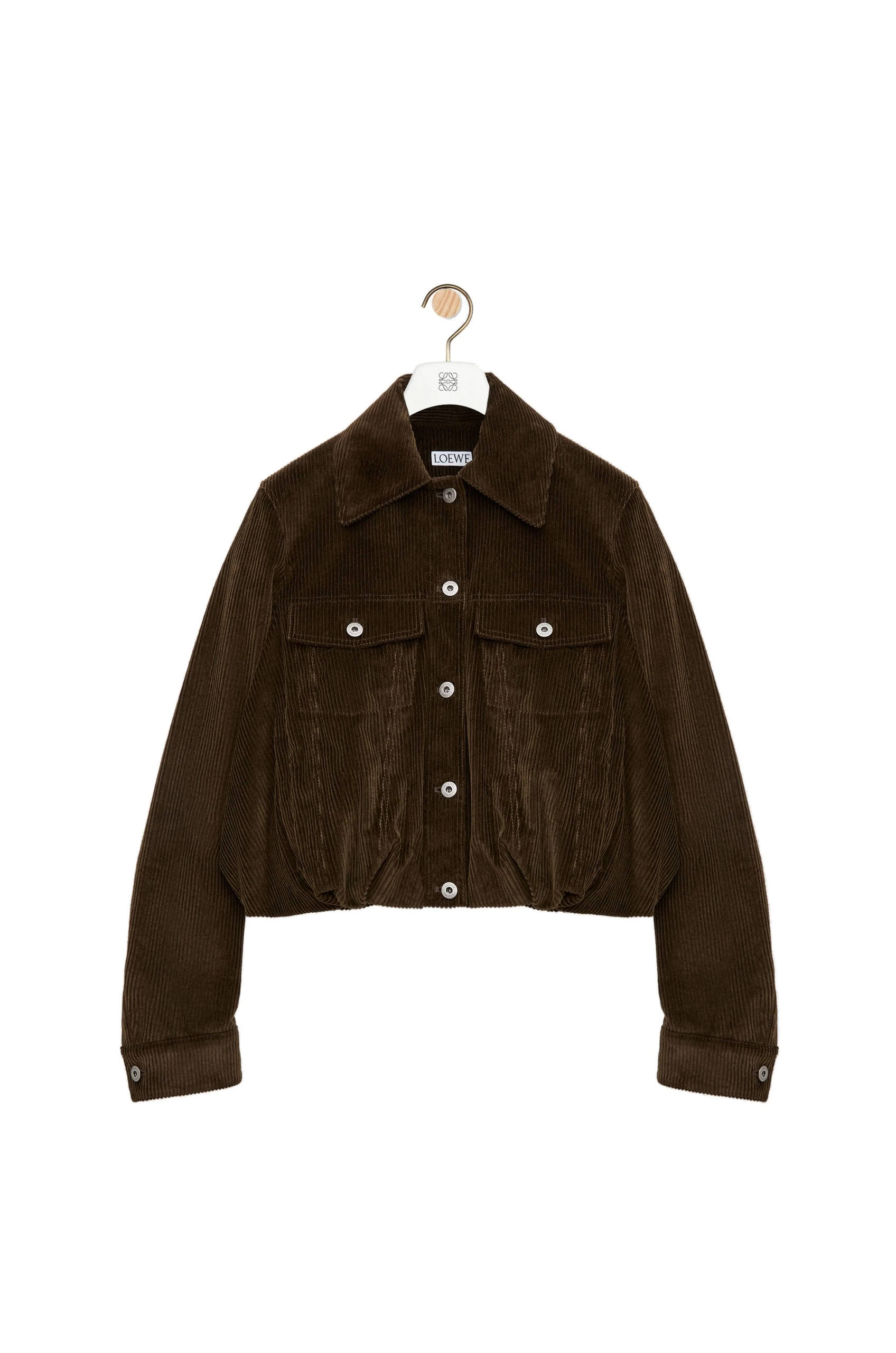 Loewe Jacket in Cotton Corduroy, Brown | Jackets | Coveti Loewe Jacket in Cotton Corduroy, Brown | Jackets | Coveti