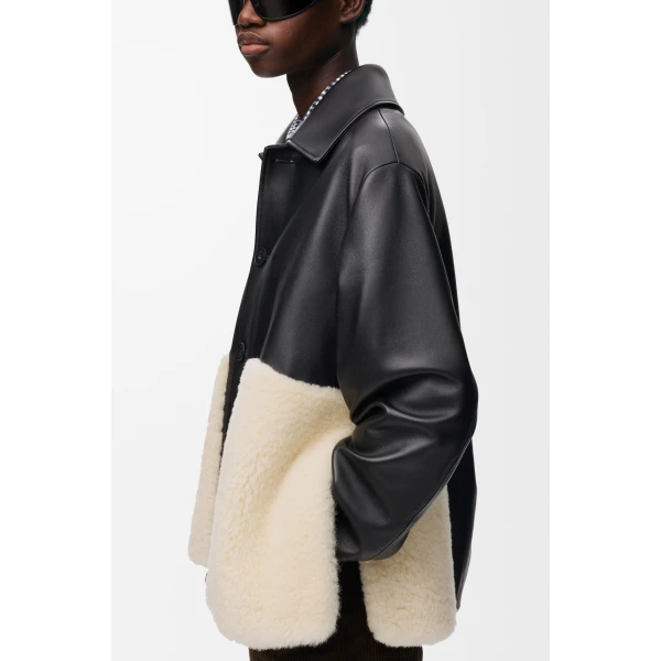 Jacket in Nappa Lambskin, Black - Image 5