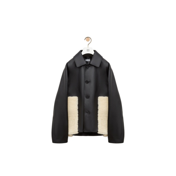 Loewe Jacket in Nappa Lambskin, Black | Jackets | Coveti