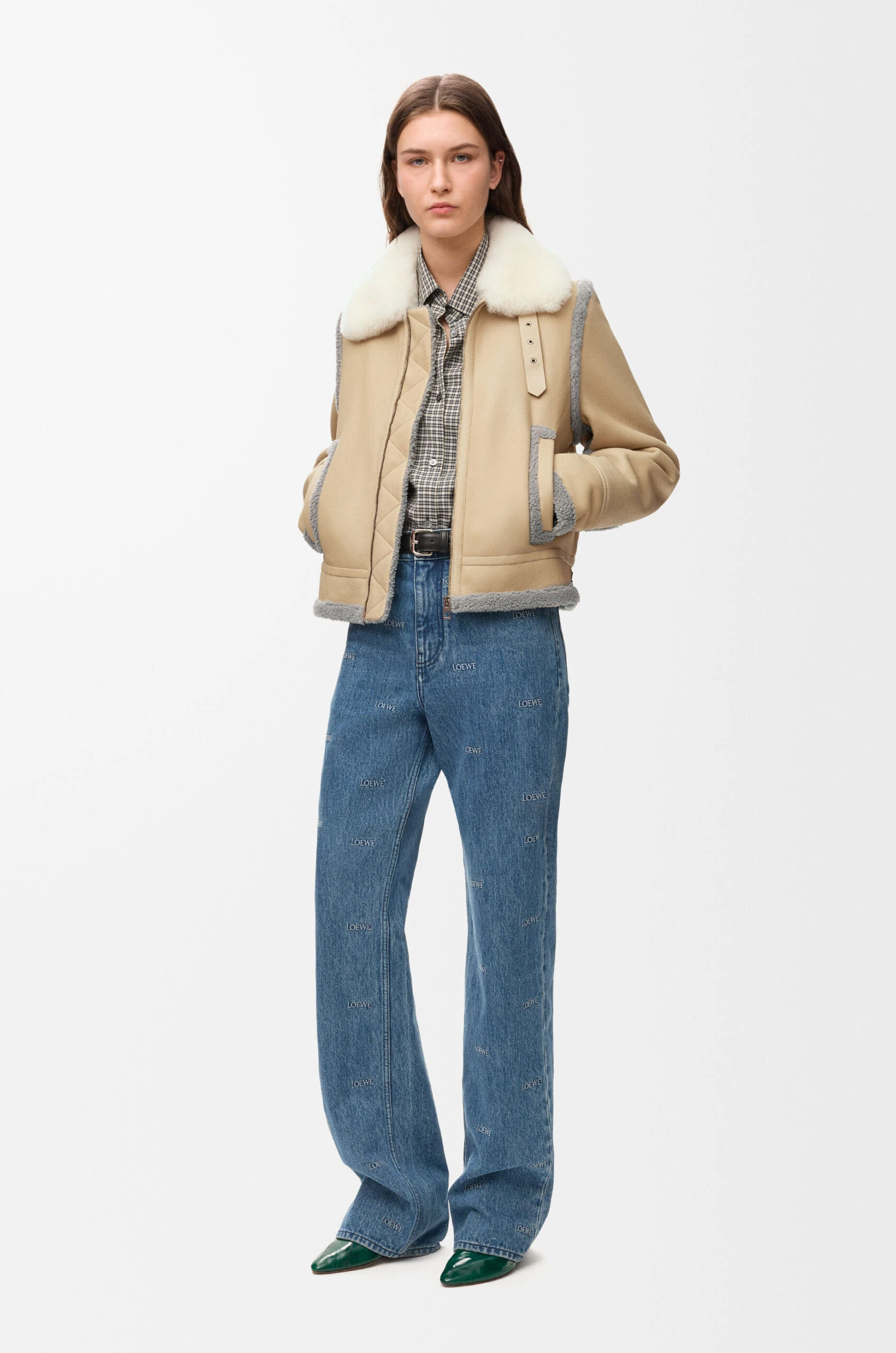 Loewe Jacket in Shearling, Beige | Jackets | Coveti Loewe Jacket in Shearling, Beige | Jackets | Coveti