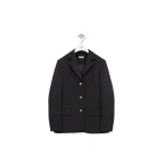 Loewe Jacket in Stretch Wool Blend, Black | Jackets | Coveti