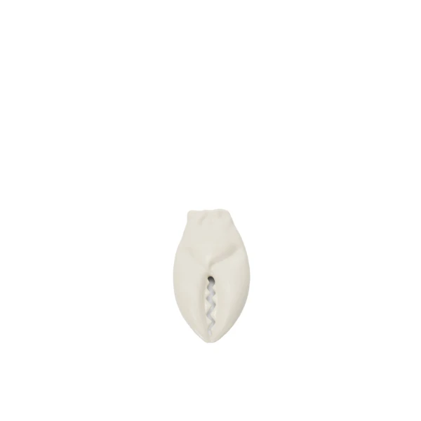 Large Claw Brooch in Ceramic, Off White