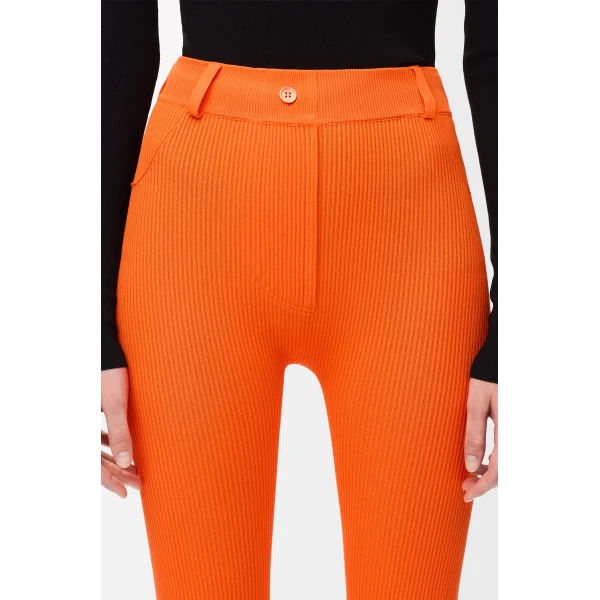 Leggings in Viscose Blend, Light Orange - Image 5