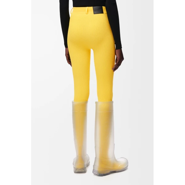 Leggings in Viscose Blend, Yellow - Image 4