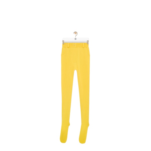 Loewe Leggings in Viscose Blend, Yellow | Pants | Coveti