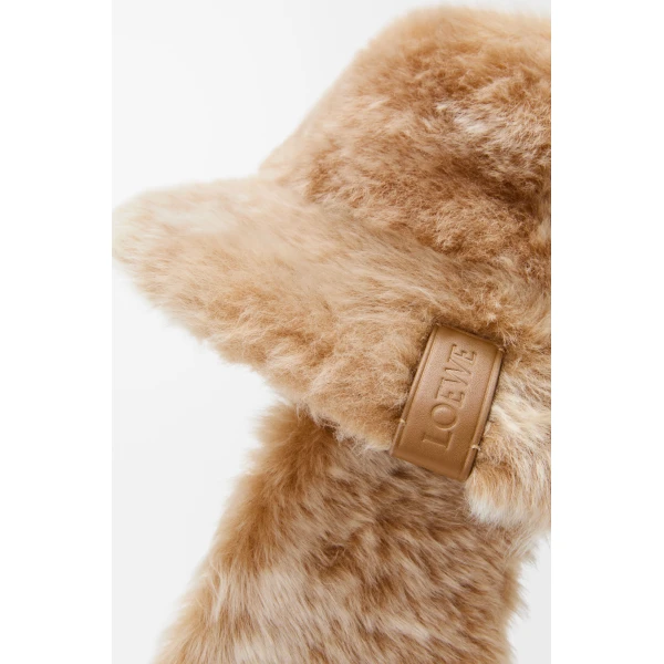 Lop Hat in Shearling, Brown - Image 4