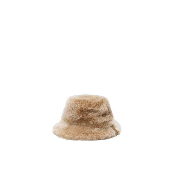 Lop Hat in Shearling, Brown
