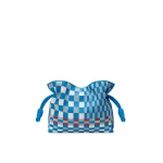 Loewe Medium Flamenco Clutch in Mosaic Intarsio, Blue and Multicolour | Bags | Coveti