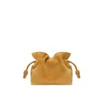 Loewe Medium Flamenco Clutch in Suede, Ochre | Bags | Coveti