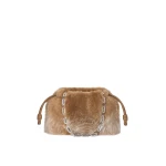 Loewe Medium Flamenco Purse in Gradient Shearling, Camel | Bags | Coveti