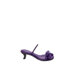 Loewe Mimi Bow Sandal in Nappa Lambskin and Shearling, Deep Purple | Shoes | Coveti