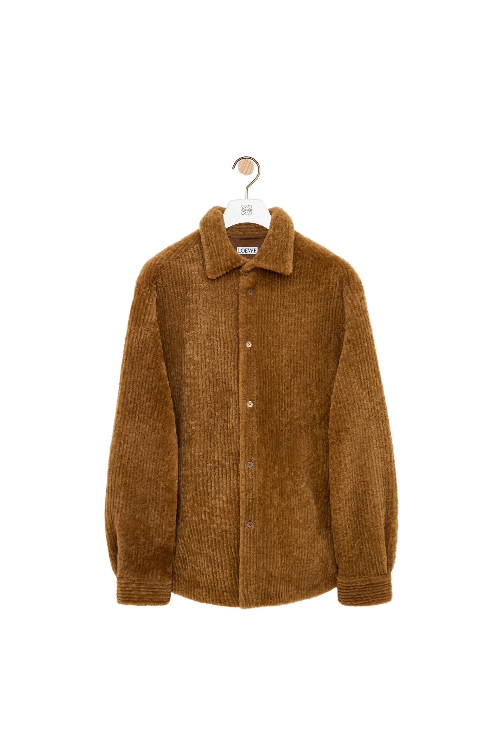 Loewe Overshirt in Shearling Corduroy, Camel | Jackets | Coveti Loewe Overshirt in Shearling Corduroy, Camel | Jackets | Coveti