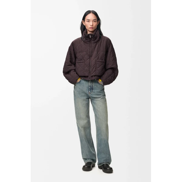 Padded Jacket in Technical Shell, Brown - Image 2
