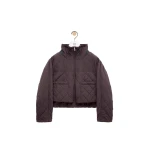 Loewe Padded Jacket in Technical Shell, Brown | Jackets | Coveti