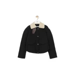 Loewe Puffer Jacket in Technical Cotton, Black | Jackets | Coveti