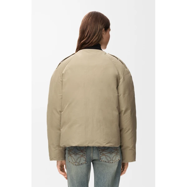 Puffer Jacket in Technical Cotton, Light Sage - Image 6