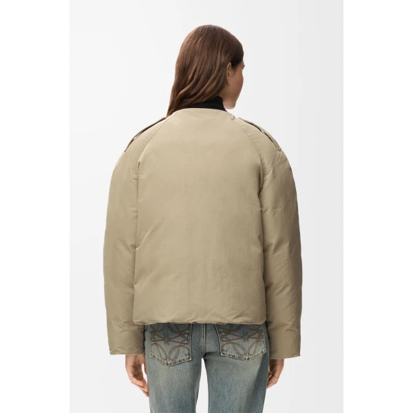 Puffer Jacket in Technical Cotton, Light Sage - Image 6