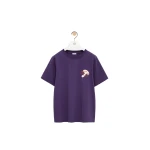 Loewe Regular Fit T-Shirt in Cotton, Purple | Tops | Coveti