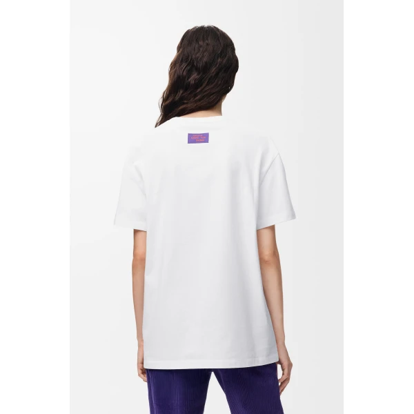 Relaxed Fit T-Shirt in Cotton, White - Image 5
