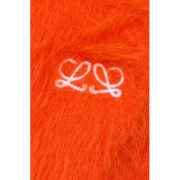 Scarf in Alpaca Blend, Orange - Image 4