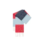 Loewe Scarf in Alpaca and Wool Blend, Red and Blue | Accessories | Coveti