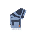 Loewe Scarf in Cashmere, Blue and Dark Blue | Accessories | Coveti