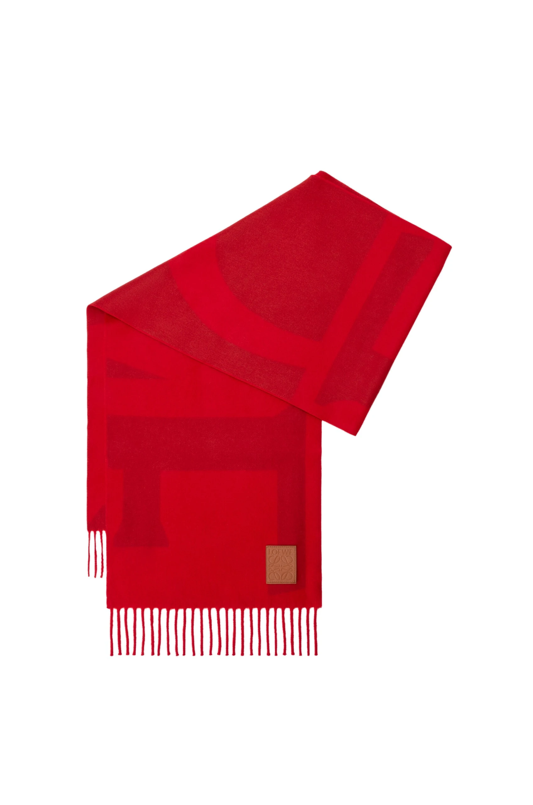 Loewe Scarf in Cashmere, Red and Dark Red | Accessories | Coveti Loewe Scarf in Cashmere, Red and Dark Red | Accessories | Coveti