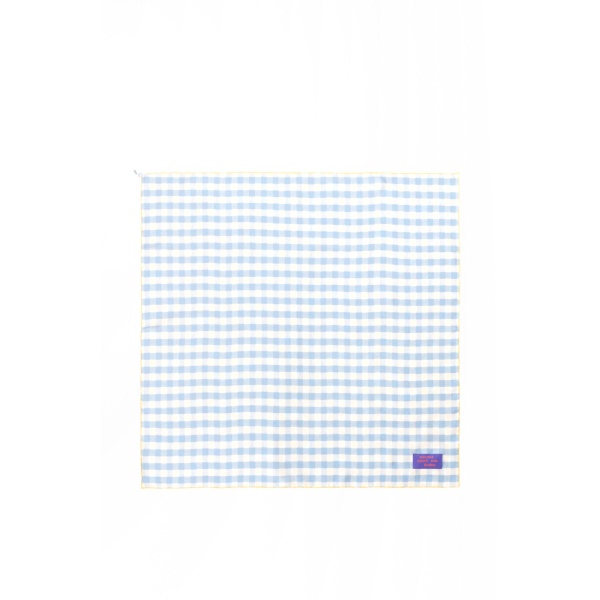 Loewe Scarf in Silk, Light Blue and Yellow | Accessories | Coveti