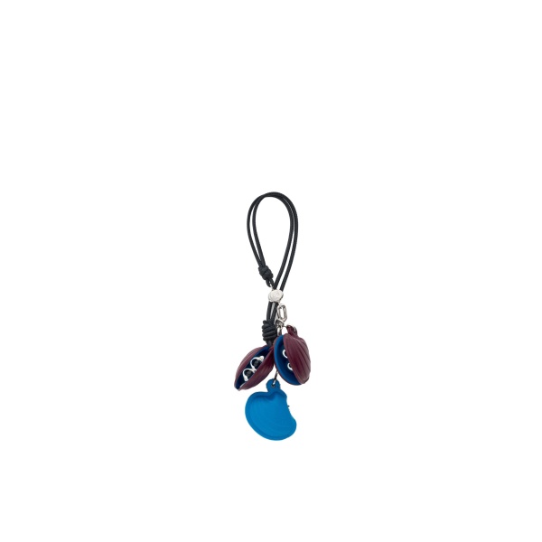 Loewe Shell Charm in Calfskin, Blue and Red | Bags | Coveti