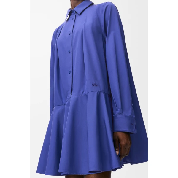 Shirt Dress in Cotton, Blue - Image 4