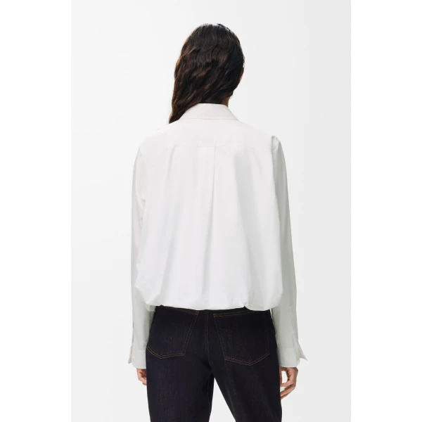 Shirt in Cotton, White - Image 4