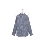 Loewe Shirt in Silk, Blue and White | Tops | Coveti