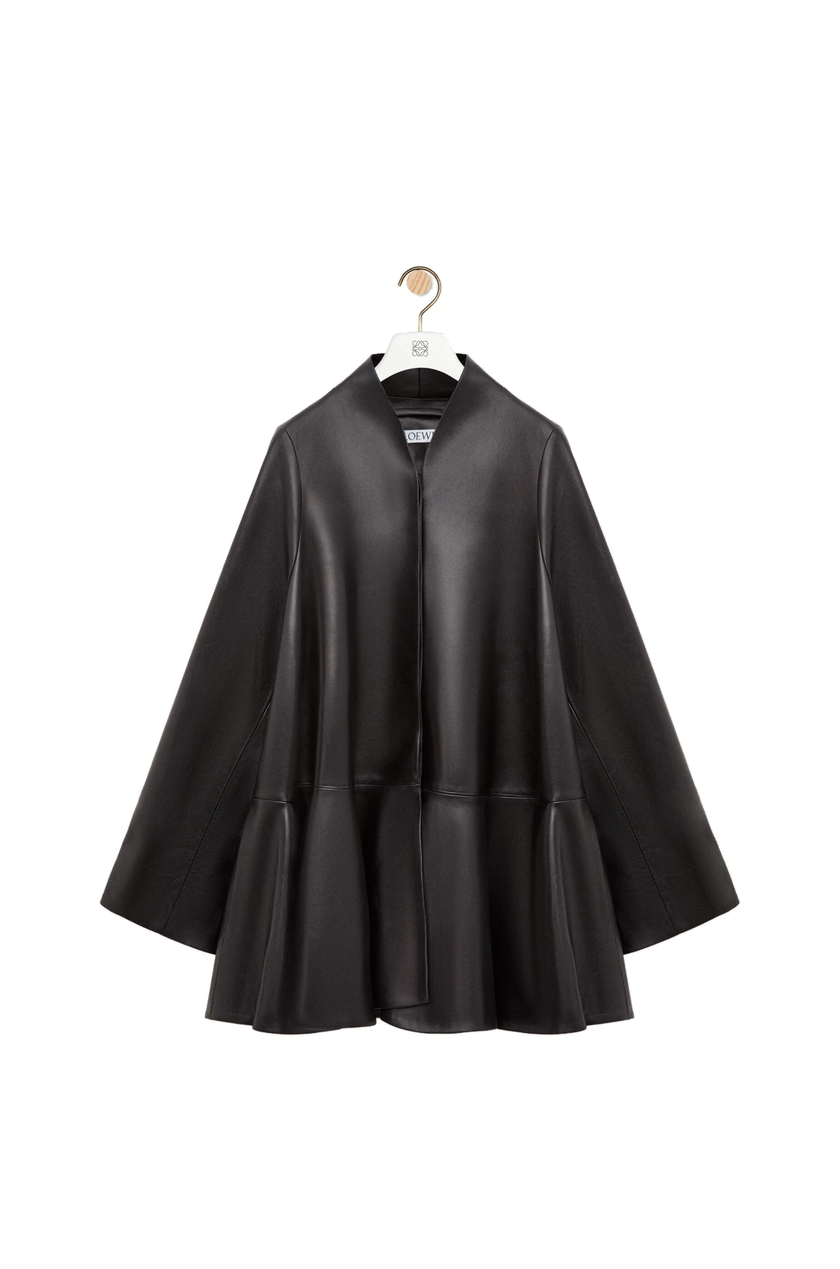 Loewe Short Coat in Nappa Lambskin, Black | Coats | Coveti Loewe Short Coat in Nappa Lambskin, Black | Coats | Coveti